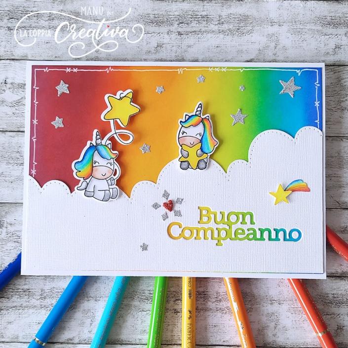 MegaCrea Timbro Nio Diament Buon Compleanno - Timbro Per Scrapbooking, Prodotto In Belgio, Confezione 1 Pezzo
